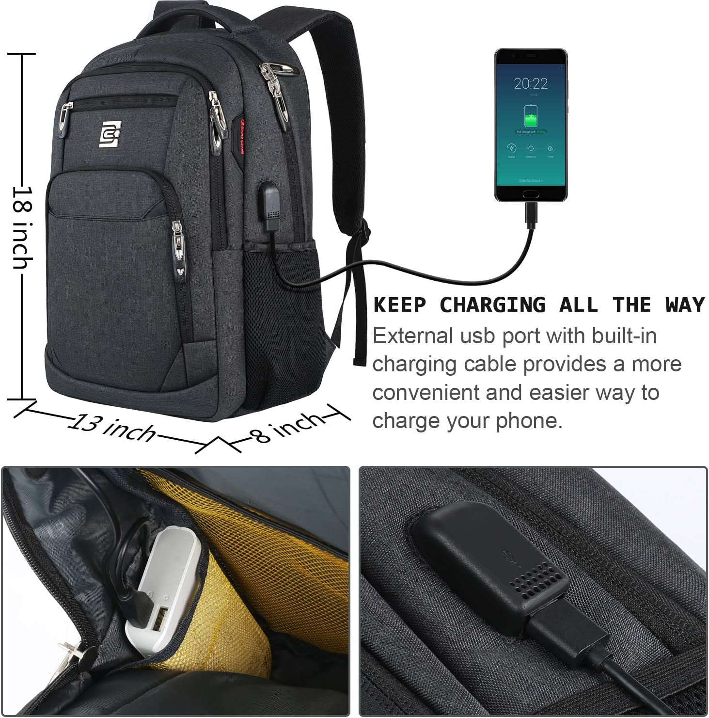 Anti Theft Laptop Backpack