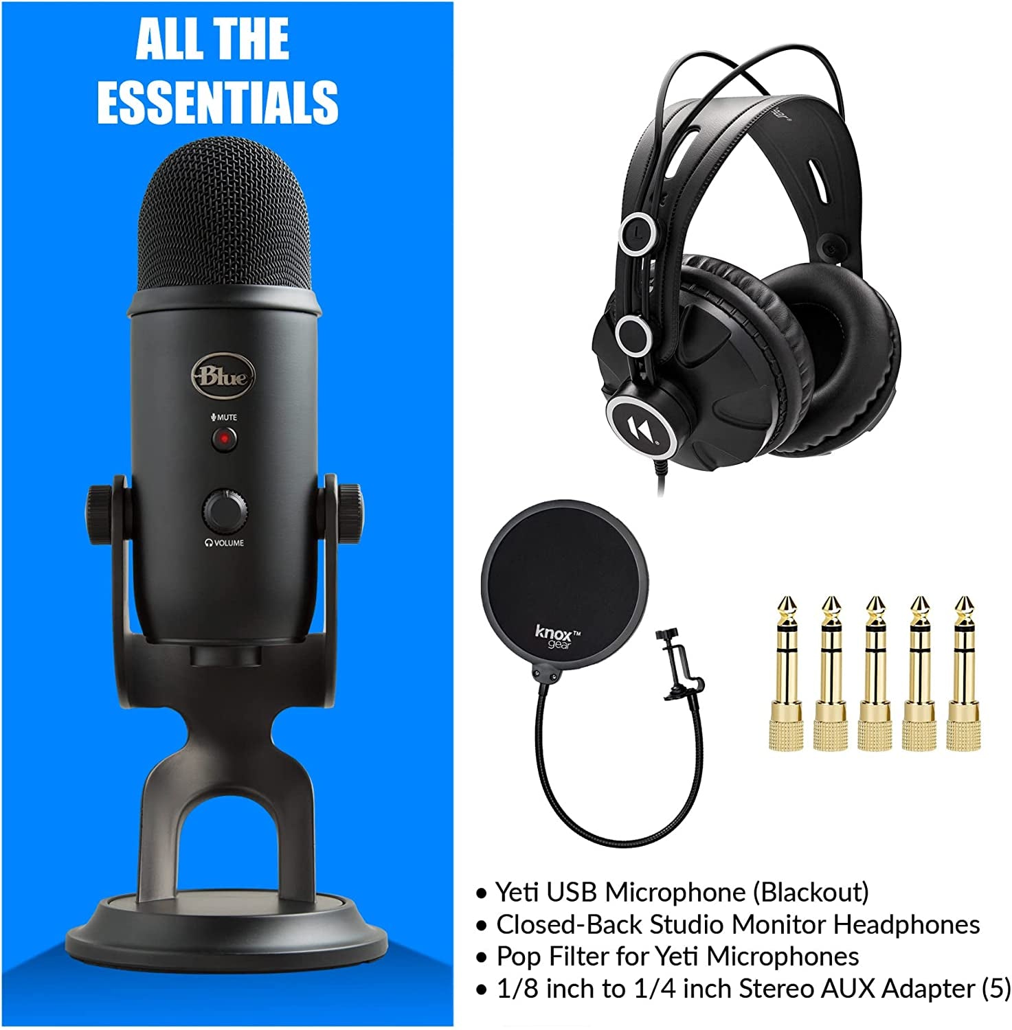 Yeti USB Microphone Bundle